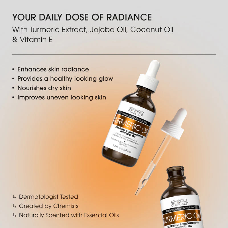 Advanced Clinicals - Turmeric Oil Clearing & Brightening Renewal Oil